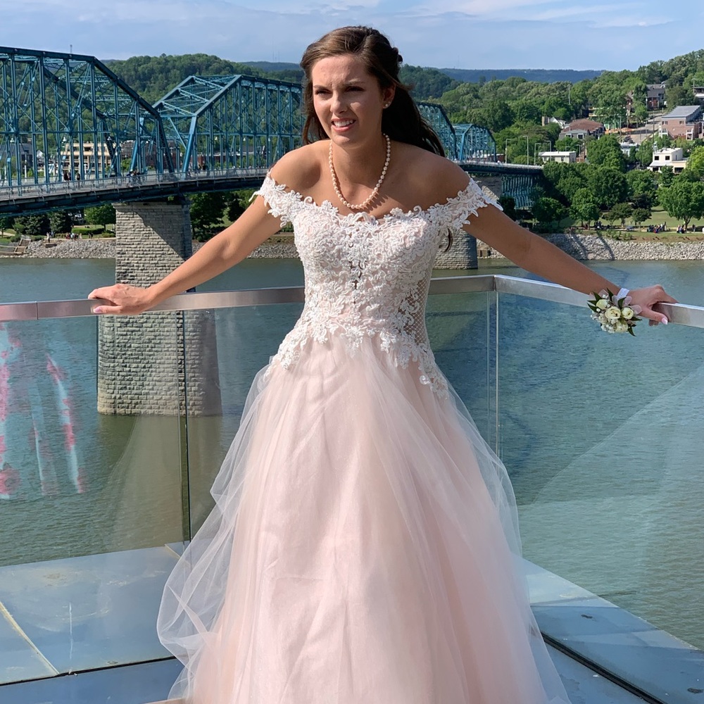 Alyce Paris Prom Dress. Blush Color - Picture 3 of 4